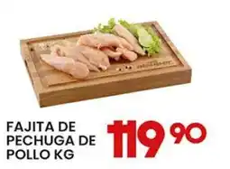 Alsuper Fajita de pechuga de pollo kg oferta