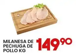 Alsuper Milanesa de pechuga de pollo kg oferta