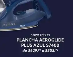 Woolworth Oster - plancha aeroglide plus azul s7400 oferta