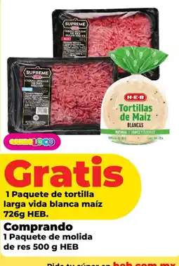 HEB H-E-B tortillas de maíz blancas oferta