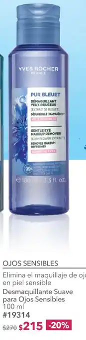 Yves Rocher Desmaquillante Suave para Ojos Sensibles