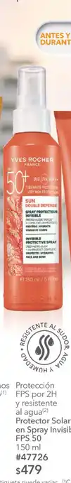 Yves Rocher Protector Solar en Spray Invisible FPS 50