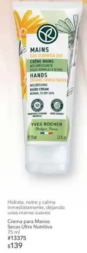 Yves Rocher Yves Rocher Crema para Manos Secas Ultra Nutritiva oferta