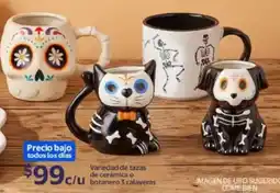 Walmart Variedad de tazas de cerámica o botanero 3 calaveras oferta