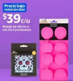 Walmart Cinco Elementos Molde de silicon o set de 4 portavasos oferta