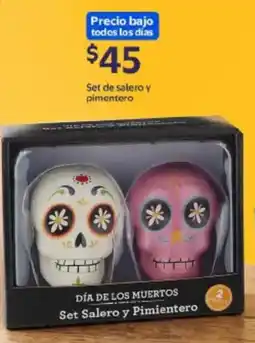 Walmart Día de los Muertos Set Salero y Pimientero oferta