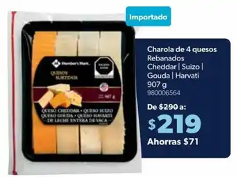 Charola de 4 Quesos Renados 907g