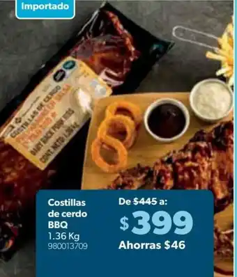 Sam's Club Costillas de Cerdo BBQ 1,36kg oferta