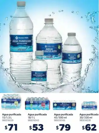 Sam's Club Agua Purificada 15/1,5L oferta