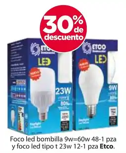 Zorro EtcO foco led bombilla 9w=60w y foco led tipo t 23w oferta