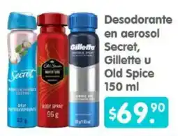 Arteli Desodorante en aerosol Secret, Gillette u Old Spice oferta
