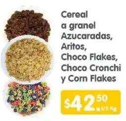 Arteli Cereal a granel Azucaradas, Aritos, Choco Flakes, Choco Cronchi y Corn Flakes oferta