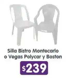 Arteli Silla Bistro Montecarlo o Vegas Polycar y Boston oferta