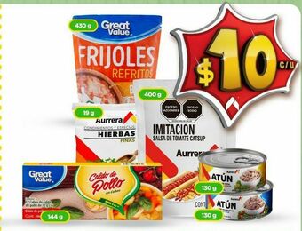 Bodega Aurrerá Frijoles refritos great value oferta