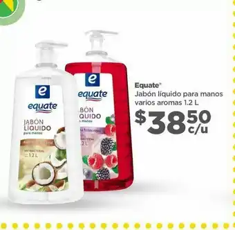 Bodega Aurrerá Jabón líquido para manos equate 1.2l oferta