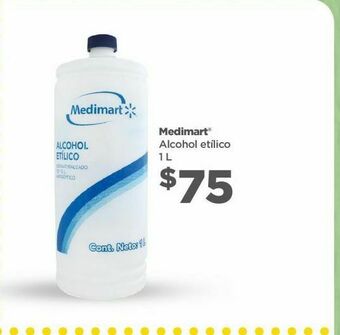 Bodega Aurrerá Alcohol etílico medimart 1l oferta