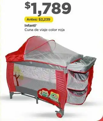 Bodega Aurrerá Cuna de viaje color roja infanti oferta