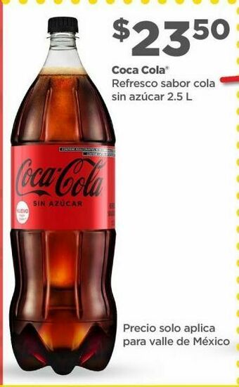 Bodega Aurrerá Coca cola refresco sabor cola sin azúcar 2.5l oferta