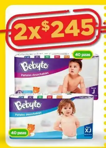 Bodega Aurrerá Pañales bebyto x2 oferta