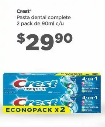 Bodega Aurrerá Pasta de dientes crest 2 pack 90ml oferta