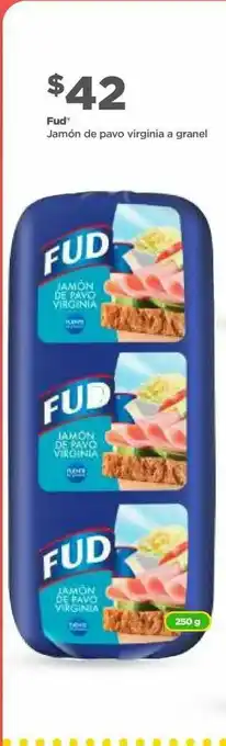 Bodega Aurrerá Jamón de pavo virginia a granel fud oferta