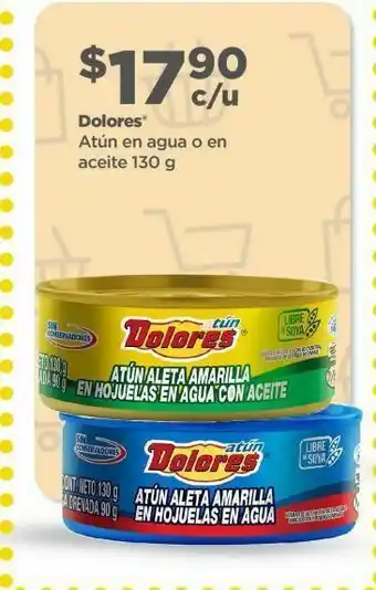 Bodega Aurrerá Atún en agua o aceite dolores 130g oferta