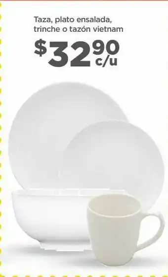 Bodega Aurrerá Taza, plato ensalada, trinche o tazón vietnam oferta