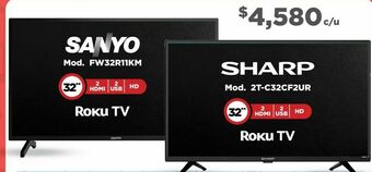 Bodega Aurrerá Pantallas sharp 32" oferta