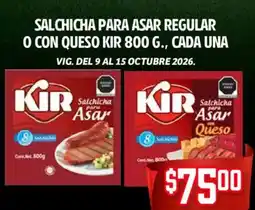 Soriana Mercado Kir Salchicha para Asar o con Queso oferta