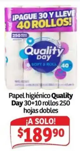 Soriana Mercado Quality Day papel higiénico oferta