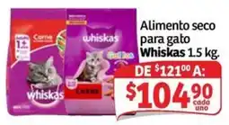 Soriana Mercado whiskas Alimento seco para gato oferta