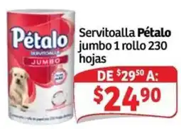 Soriana Mercado Pétalo servitoalla jumbo oferta
