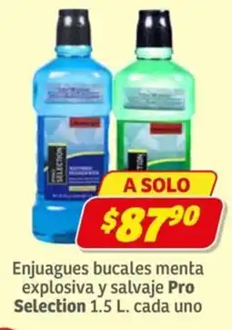 Soriana Express Pro Selection enjuagues bucales menta explosiva y salvaje oferta