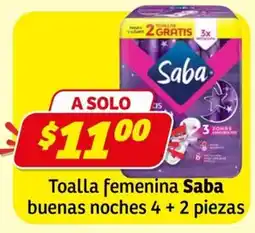Soriana Express Toalla femenina Saba buenas noches oferta