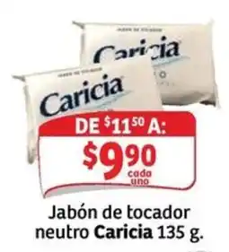 Soriana Mercado Jabón de tocador neutro Caricia oferta