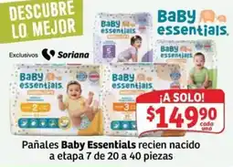 Soriana Mercado Baby Essentials pañales recien nacido oferta