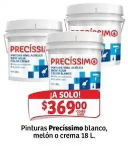 Soriana Mercado Precíssimo pinturas blanco melón o crema oferta