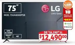 Soriana Mercado LG 75UA8000PSB oferta