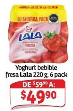 Soriana Mercado Lala yoghurt bebible fresa oferta