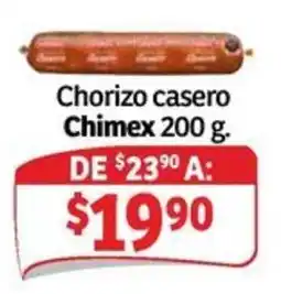 Soriana Mercado Chimex chorizo casero oferta