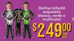 Soriana Mercado Disfraz infantil esqueleto blanco, verde o multicolor oferta