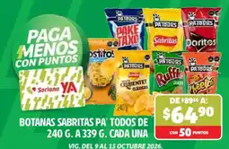 Soriana Híper Patodos Botanas Sabritas oferta