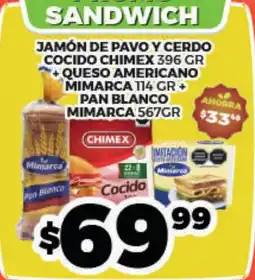 Merco Chimex Jamón de Pavo y Cerdito Cocido oferta
