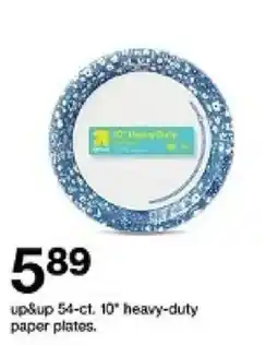 Target up&up 54-ct. 10" heavy-duty paper plates oferta