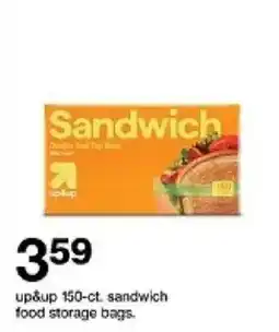 Target up&up sandwich food storage bags oferta