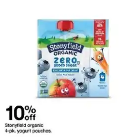 Target Stonyfield organic yogurt pouches oferta