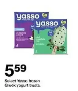 Target Yasso frozen Greek yogurt treats oferta