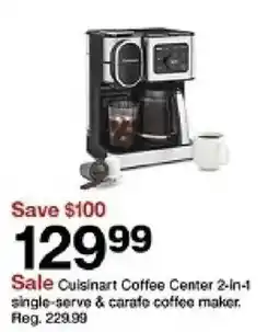 Target Cuisinart Coffee Center 2-in-1 single-serve & carafe coffee maker oferta