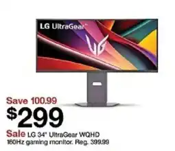 Target LG UltraGear WQHD 160Hz gaming monitor oferta