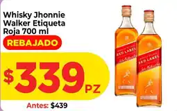 HEB Whisky Johnnie Walker Etiqueta Roja oferta